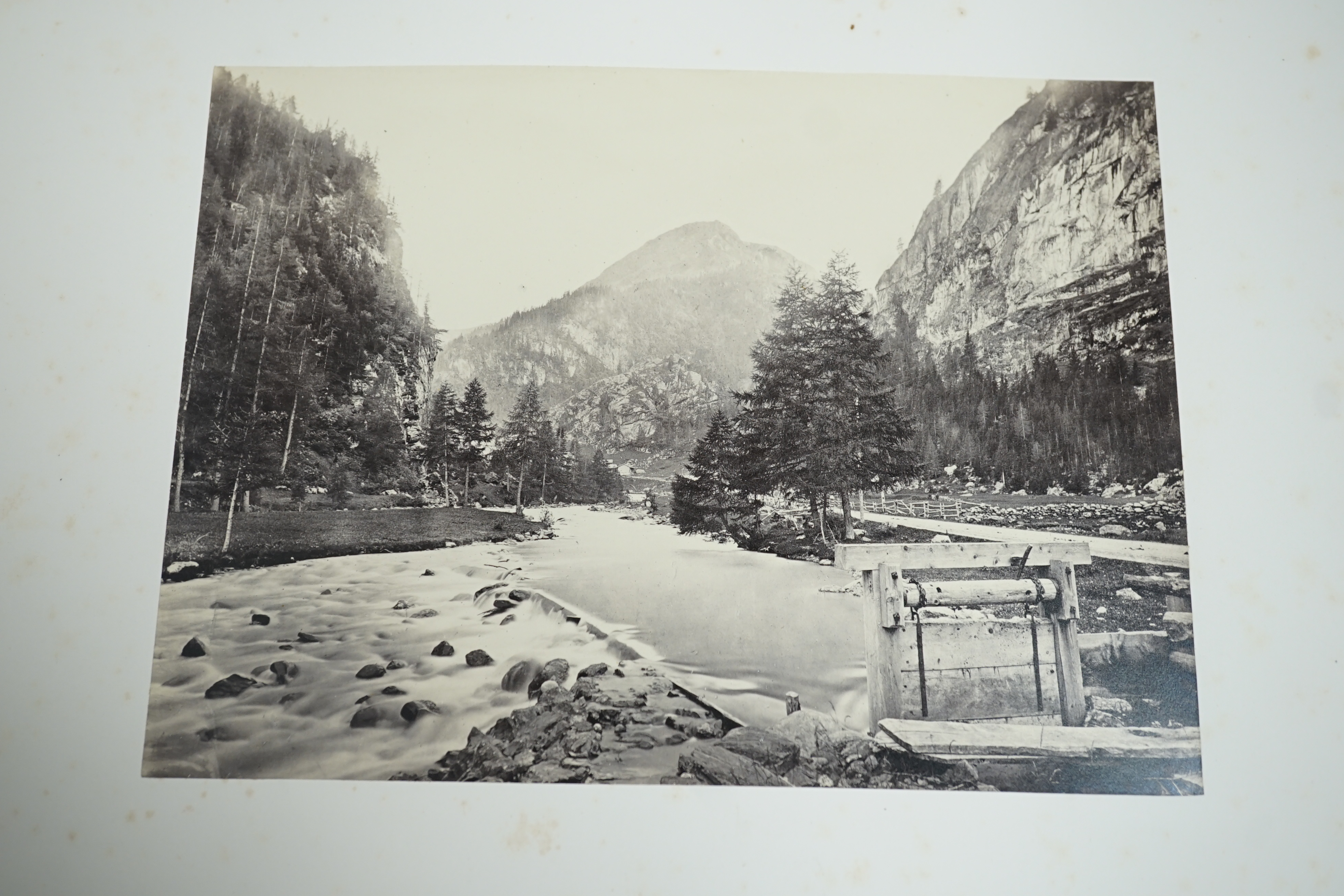 Forty one, unframed, late 19th / early 20th century black and white photographs, mostly European alpine scenes, inscribed in pencil with the titles, the majority 15 x 20cm